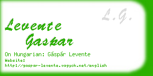 levente gaspar business card