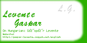 levente gaspar business card